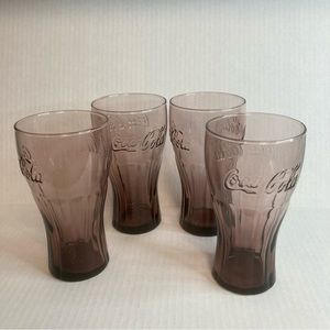 Vintage Coca-Cola purples glasses set of 4